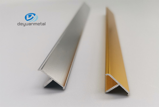 6063 Aluminiowy profil w kształcie litery T, wytłaczanie aluminium w kształcie litery T 0.8-1,2 mm Grubość przejścia Trim
