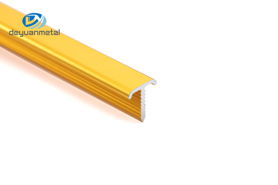 Anodowany wytłaczany aluminiowy kanał T 0,7-1,2 mm Grubość ODM Dostępny złoty kolor z krzywą